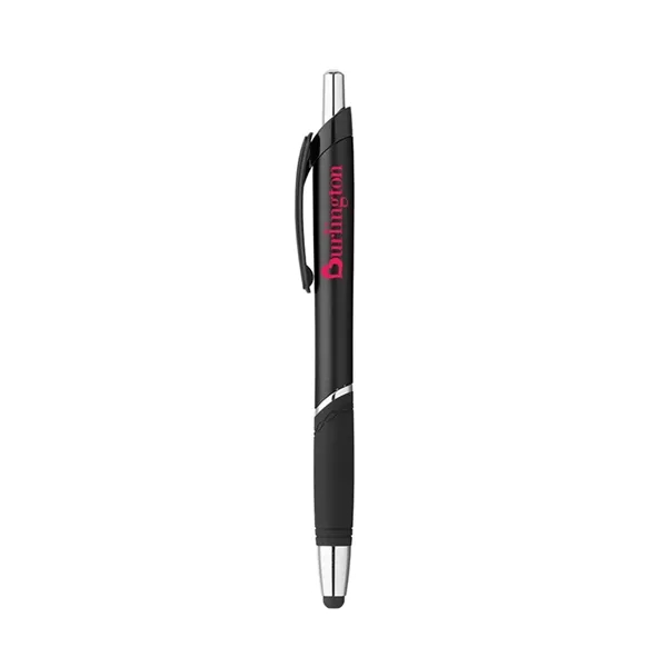 Plastic click action ballpoint pen with soft touch stylus tip... from ASI 31517 Admart Products / Admart Line