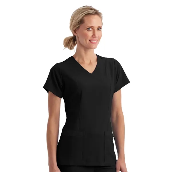 Jockey Classic Fit Mock Wrap Top... from ASI 86018 Scrub Authority / Uniform Stores
