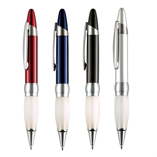 Twist action heavyweight ballpoint pen with frosted comfort rubber grip.... from ASI 31517 Admart Products / Admart Line