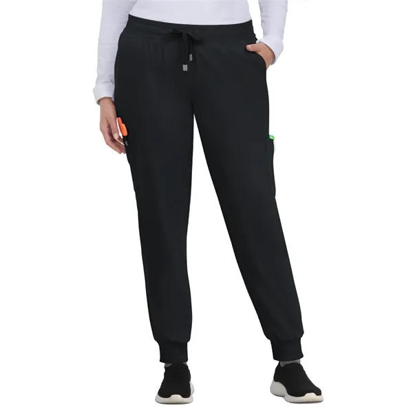 koi - Cureology - Women's 6-Pocket Ribbed Cuff Jogger Sty...... from ASI 86018 Scrub Authority / Uniform Stores