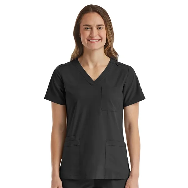 ScrubJoy Originals - Women's Fitted Six-Pocket V-Neck Scr...... from ASI 86018 Scrub Authority