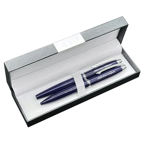 Deluxe double pen box with Juno rollerball and ballpoint.... from ASI 68190 Lungsal / Lungsal