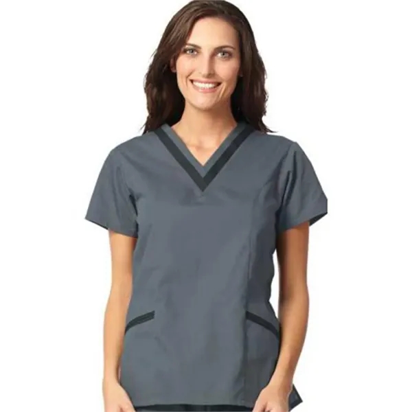 Fashion Seal - Poplin - Womens Double V-Neck Tunic... from ASI 86018 Scrub Authority / Uniform Stores