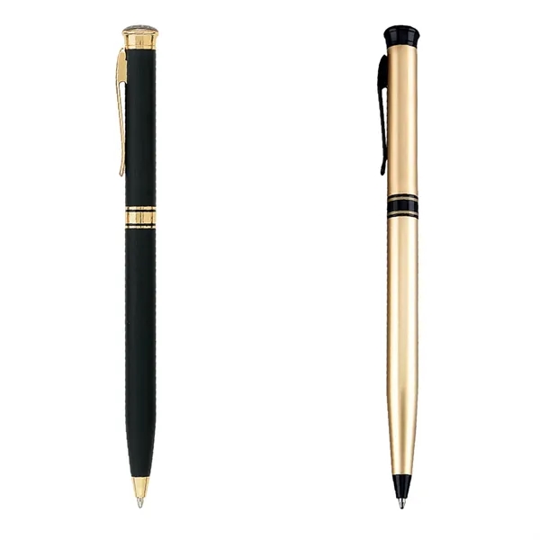 Twist action mechanism ballpoint pen with with gold trims.... from ASI 31517 Admart Products / Admart Line