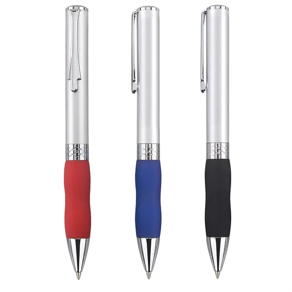 Twist action ballpoint pen with wide body and satin chrome finish.... from ASI 31517 Admart Products / Admart Line