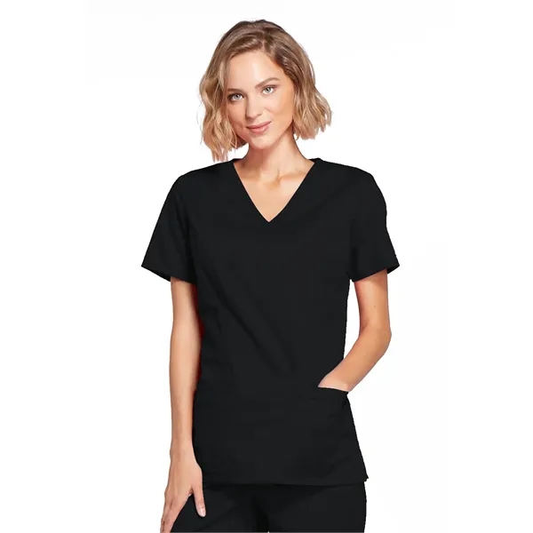 Workwear Premium Core Stretch Mock Wrap Top... from ASI 86018 Scrub Authority / Uniform Stores
