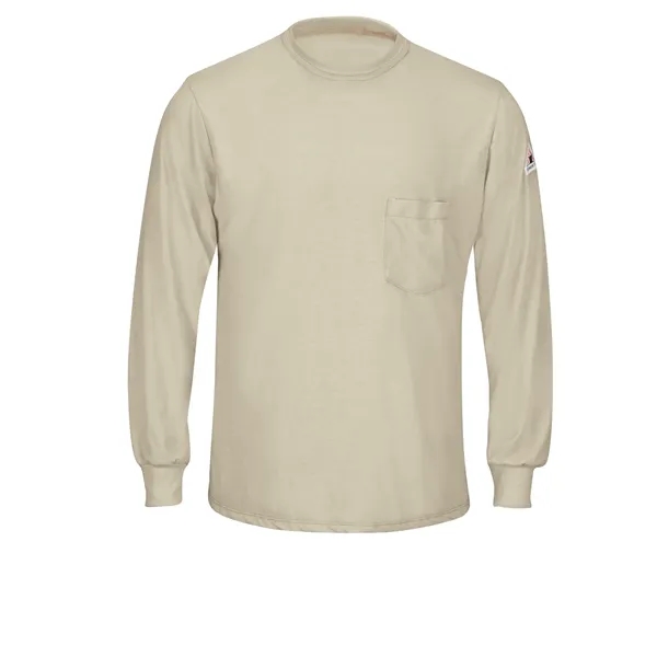 Bulwark Shirts - Men's Long-Sleeve Khaki Lightweight T-Shirt... from ASI 86018 Scrub Authority / Uniform Stores
