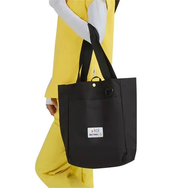 koi - Smiley World - Interior Zipper Pocket Everyday Tote...... from ASI 86018 Scrub Authority / Uniform Stores