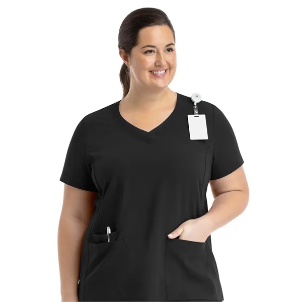 Maevn Matrix Pro Women's Contrast Layered V-Neck Top... from ASI 86018 Scrub Authority / Uniform Stores