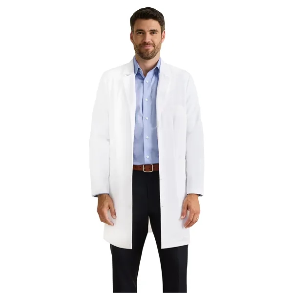 Healing Hands White Coat Lawrence Men's 37" Lab... from ASI 86018 Scrub Authority / Uniform Stores