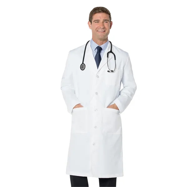 Landau Essentials Men's Traditional Lab Coat... from ASI 86018 Scrub Authority / Uniform Stores