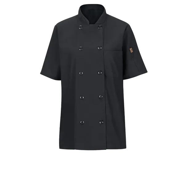 Red Kap Women's Short Sleeve Chef Coat With Oilblok and Mimix... from ASI 86018 Scrub Authority / Uniform Stores
