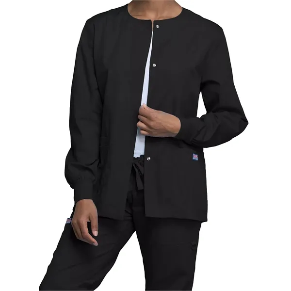 Cherokee WW Originals Women's Snap Front Warm-Up Jacket... from ASI 86018 Scrub Authority / Uniform Stores