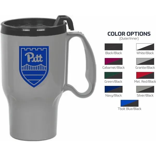 16 oz Roadster Mug with double-wall insulation, top-rack dishwasher safe, customizable... from ASI 72657 Active Life Promo / Apres Ski Active Life