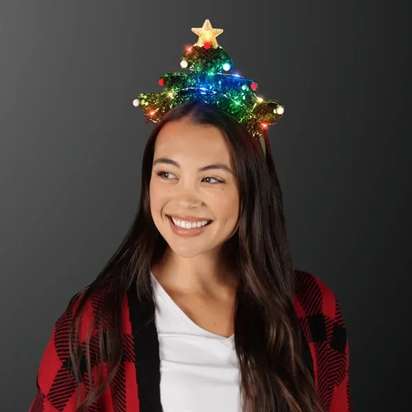 LED Christmas Tree Fun Headband; Blank Stock... from ASI 34194 ALightPromos