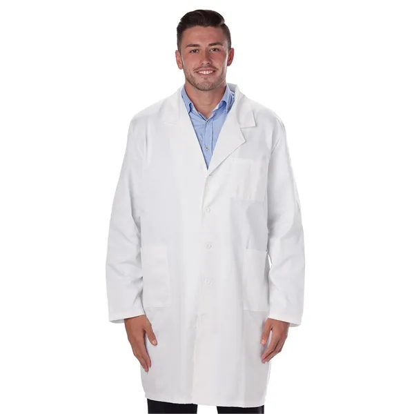 Prestige Medical - Unisex Three-Pocket Full-Length Lab Coat... from ASI 86018 Scrub Authority / Uniform Stores