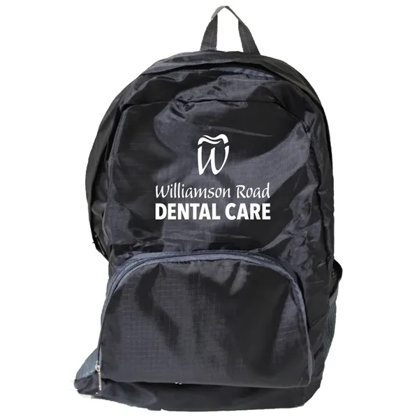 Foldable Water Resistant Backpack Bag, with 1 Outside Pocket, 2 side... from ASI 36988 Artek USA Inc