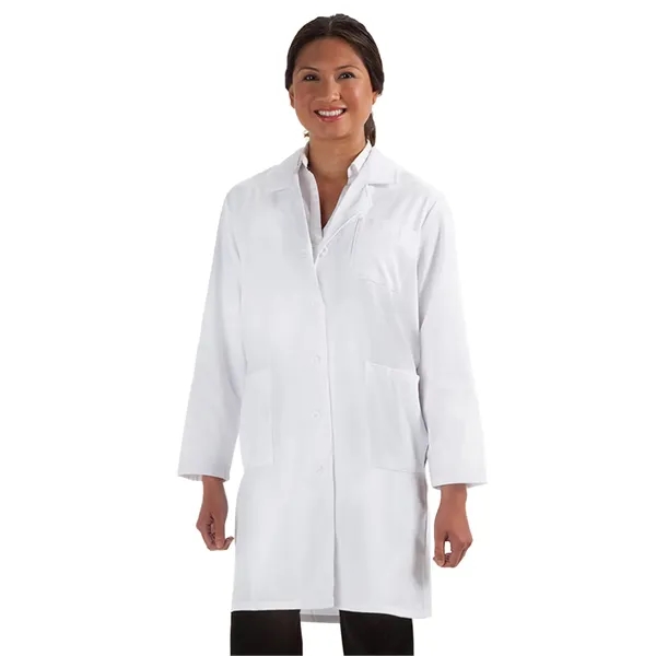 Prestige Medical - Unisex Three-Pocket Full-Length Lab Coat... from ASI 86018 Scrub Authority / Uniform Stores