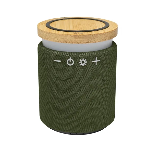 Bluetooth speaker with LED light and wireless charger for QI-enabled devices.... from ASI 61125 Hit Promotional Products / Hit®
