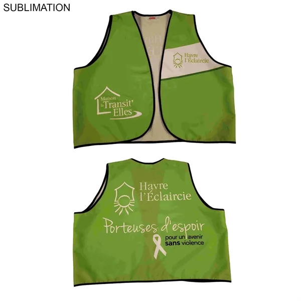Polyester vest with full-color, edge-to-edge sublimated design or blank.... from ASI 53509 FIEL-Fairdeal Import & Export / FIEL