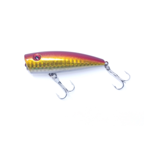 2 5/8" plastic popper fishing lure that creates a bubble and... from ASI 33300 Al's Goldfish Lure Co