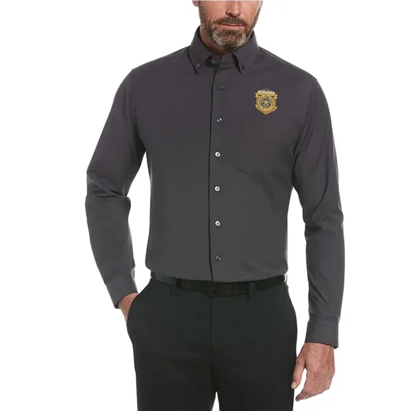 Unisex heathered woven shirt with 8-button front and left chest pocket.... from ASI 39552 BEL Promo