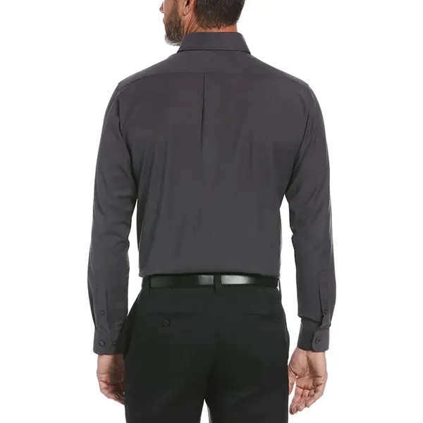 Unisex heathered woven shirt with 8-button front and left chest pocket.... from ASI 39552 BEL Promo