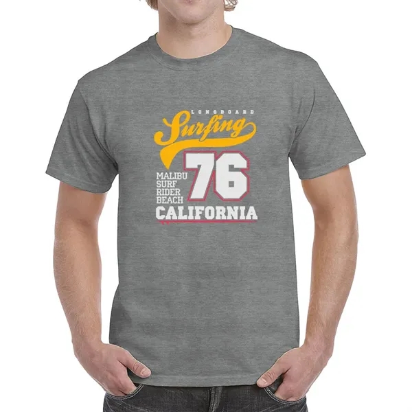 Unisex heavy cotton T-shirt with taped neck and shoulders.... from ASI 39552 BEL Promo