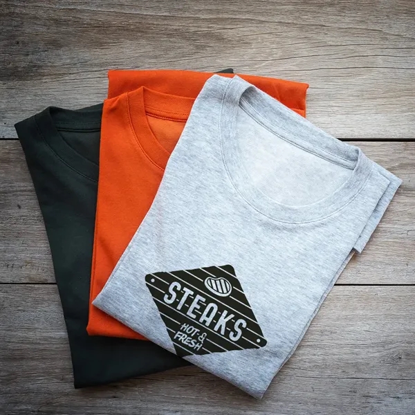 Unisex heavy cotton T-shirt with taped neck and shoulders.... from ASI 39552 BEL Promo