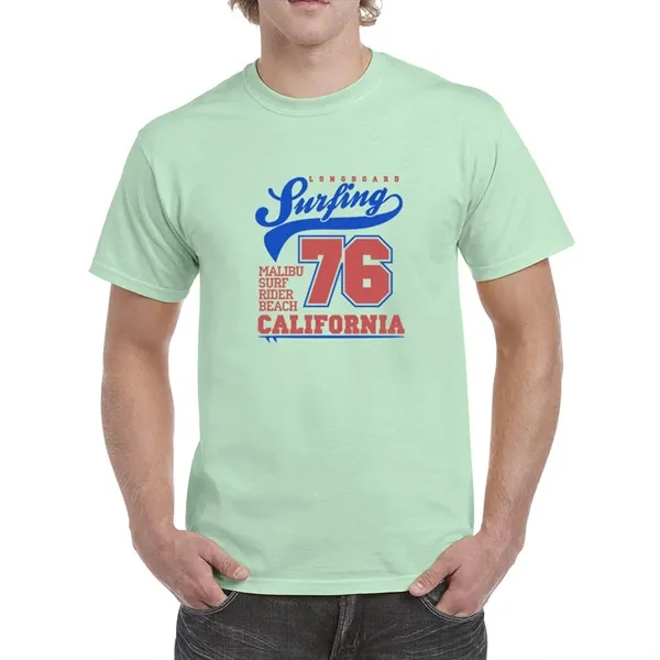 Unisex heavy cotton T-shirt with taped neck and shoulders.... from ASI 39552 BEL Promo