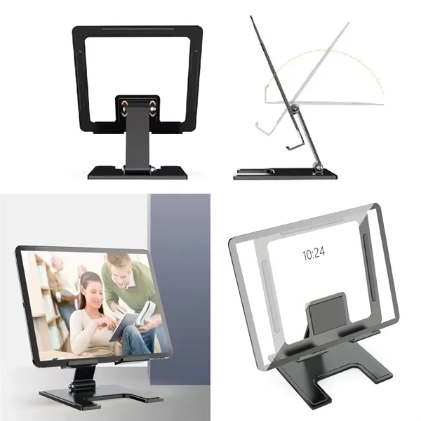 Adjustable desktop phone tablet holder stand plus 1c1p silkscreen or laser... from ASI 37218 Athena Promo (tm)