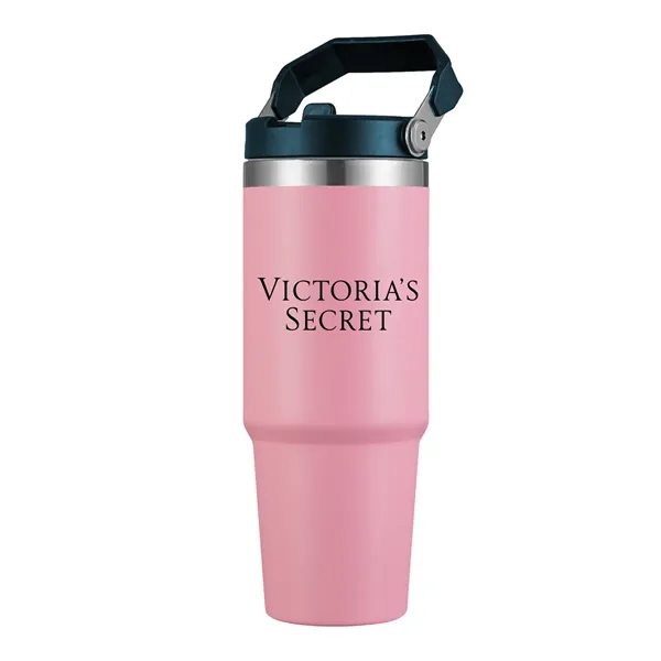 30 oz. Vacuum Sealed Travel Tumbler with powdered finish and flip... from ASI 68190 Lungsal / Lungsal