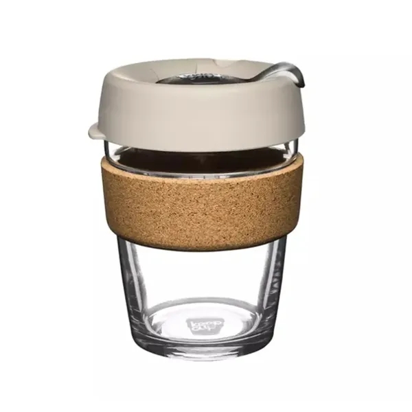 100mm with lid, 81mm with-out lid,Tempered glass cup, 100% recovered cork... from ASI 72657 Active Life Promo / Apres Ski Active Life