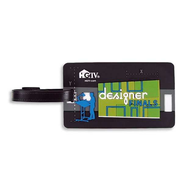 4" PVC luggage tag in assorted shapes and styles with silicone... from ASI 52263 EMT / EMT EMT EASY