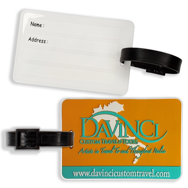 4" PVC luggage tag in assorted shapes and styles with silicone... from ASI 52263 EMT / EMT EMT EASY