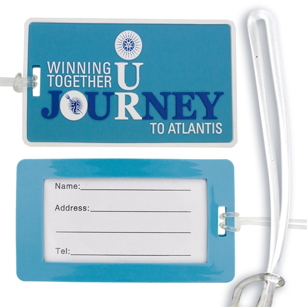 4" PVC luggage tag in assorted shapes and styles with silicone... from ASI 52263 EMT / EMT EMT EASY