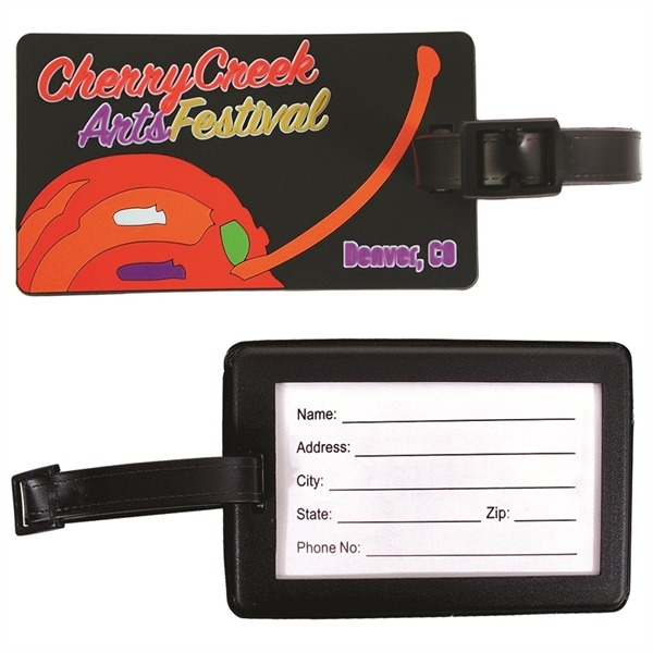 4" PVC luggage tag in assorted shapes and styles with silicone... from ASI 52263 EMT / EMT EMT EASY