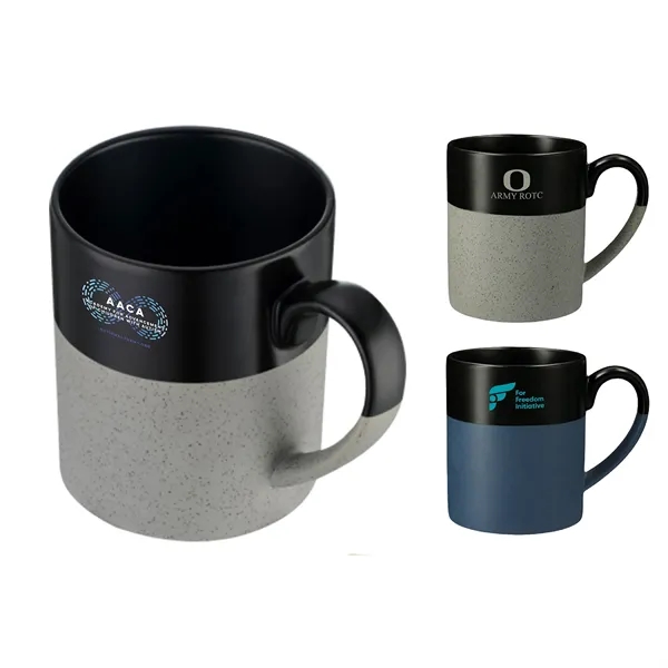 15 oz. Two-tone Ceramic Mug with speckled base... from ASI 39820 Opusline (Benmex) / Opus Line