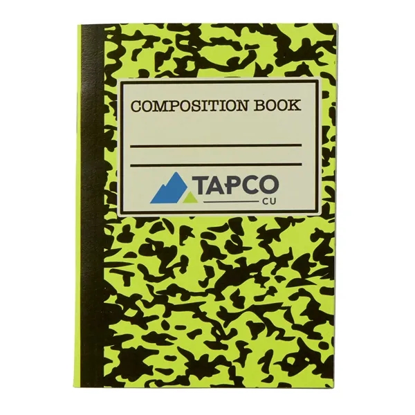 3.5" x 5" miniature composition style notebook with assorted neon colored... from ASI 63549 Jornik Manufacturing Corp / Jornik