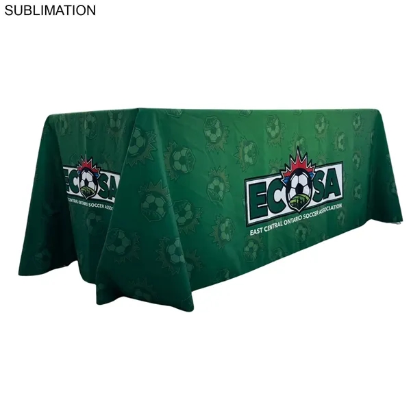 6' LazerCut 4-Sided Sublimated Tablecloth, Drape Style, Closed Back... from ASI 53509 FIEL-Fairdeal Import & Export / FIEL
