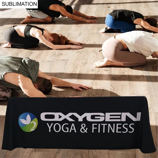 Full-color sublimation printed table throw for 6' table with closed back.... from ASI 53509 FIEL-Fairdeal Import & Export / FIEL