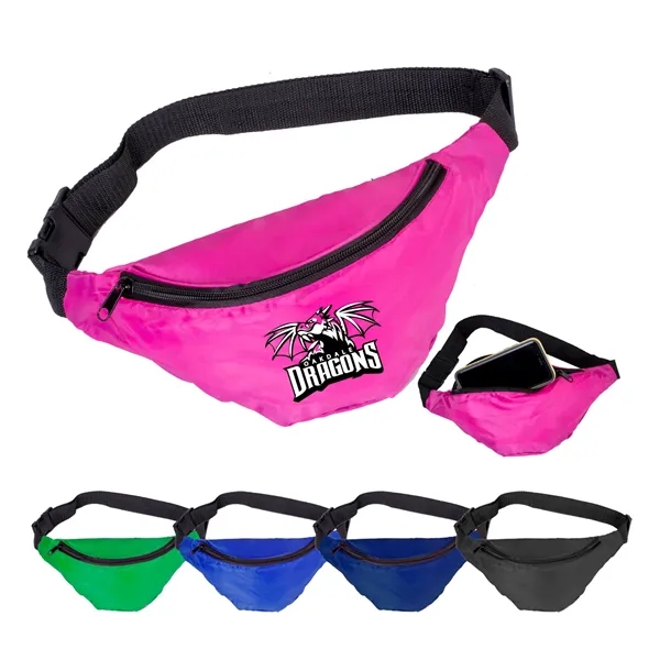 One Pocket Nylon Fanny Pack. Zippered main compartment. Adjustable waist belt.... from ASI 41511 Brainchild USA Inc / BrainChild Gift Club