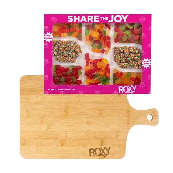 Gummy Charcuterie Tray with Bamboo Board... from ASI 44900 NC Custom (CI/Lanco) / Chocolate Inn