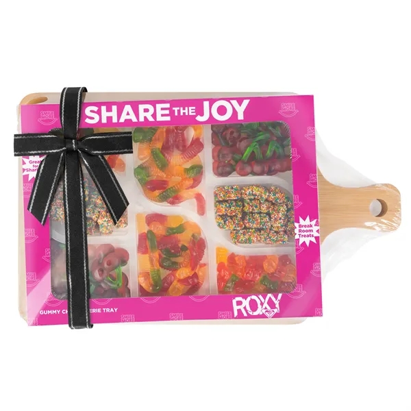 Gummy Charcuterie Tray with Bamboo Board... from ASI 44900 NC Custom (CI/Lanco) / Chocolate Inn