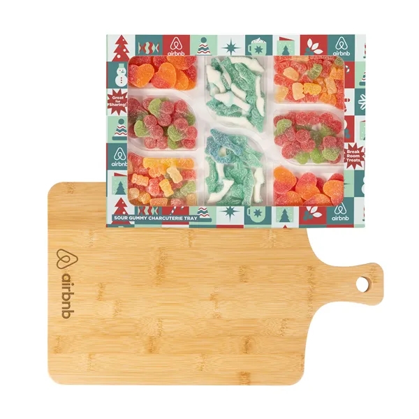 Sour Gummy Charcuterie Tray with Bamboo Board... from ASI 44900 NC Custom (CI/Lanco) / Chocolate Inn