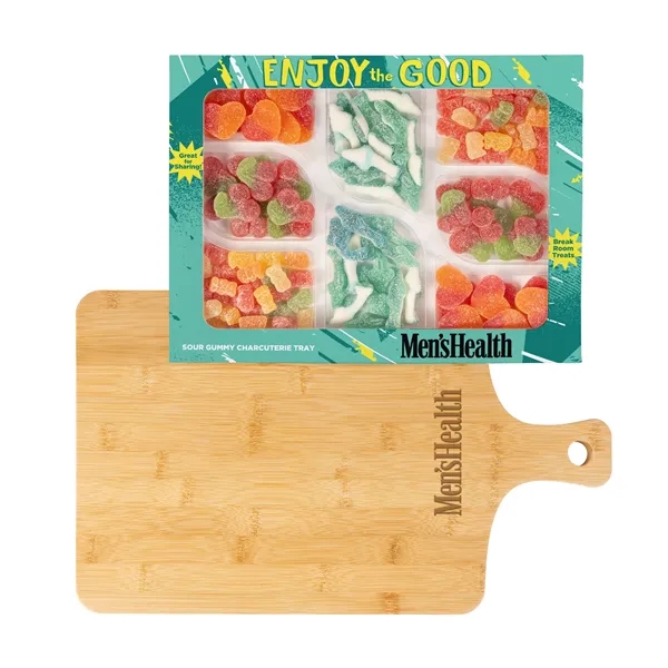Sour Gummy Charcuterie Tray with Bamboo Board... from ASI 44900 NC Custom (CI/Lanco) / Chocolate Inn