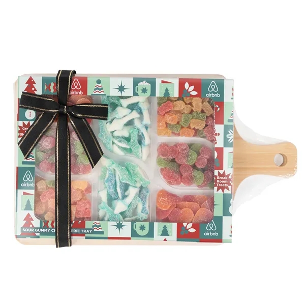 Sour Gummy Charcuterie Tray with Bamboo Board... from ASI 44900 NC Custom (CI/Lanco) / Chocolate Inn