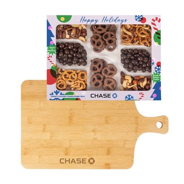 Sweet and Savory Charcuterie Tray with Bamboo Board... from ASI 44900 NC Custom (CI/Lanco) / Chocolate Inn