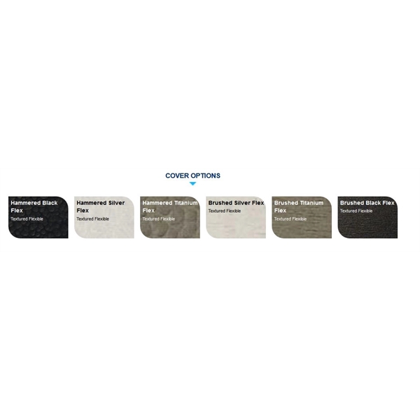 5.5" x 8.5" perfect-bound seminar pad w/ textured metallic wraparound cover,... from ASI 91340 Journalbooks/Timeplanner Calendars