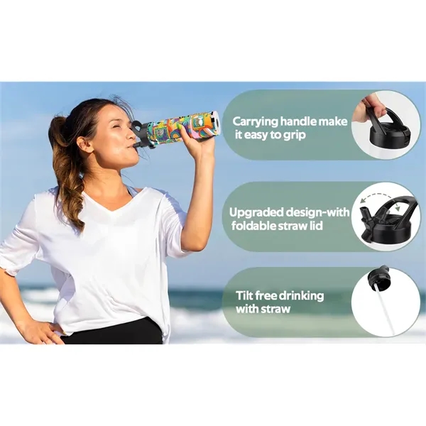 20 Oz. full color tumblers with black flip-top straw lid and... from ASI 62635 Inno-Vative Solutions Grp LTD